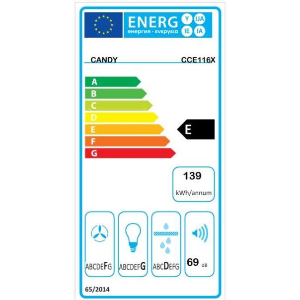 CANDY Dekorativni aspirator  CCE116/1X - CCE116-1X