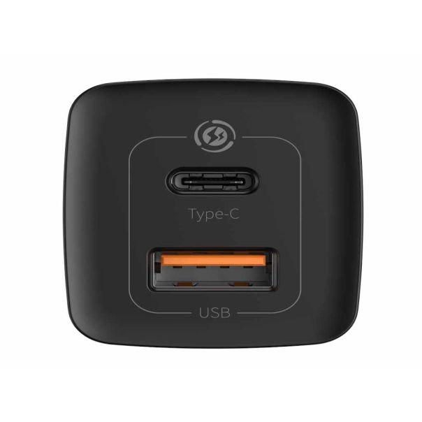 BASEUS Brzi Punjač GaN2 Lite C+U, 65W, crna - CCGAN2L-B01