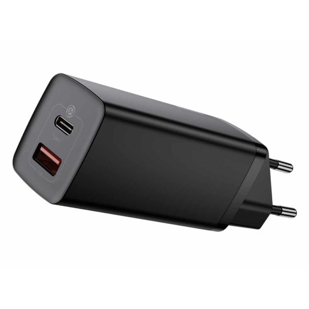 BASEUS Brzi Punjač GaN2 Lite C+U, 65W, crna - CCGAN2L-B01