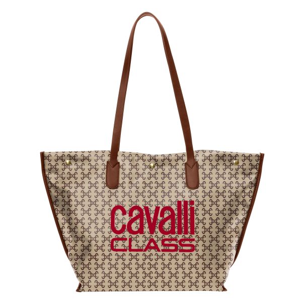 CAVALLI CLASS shopper ženska torba AZZURRA, Monogram&Red - CCHB01722600