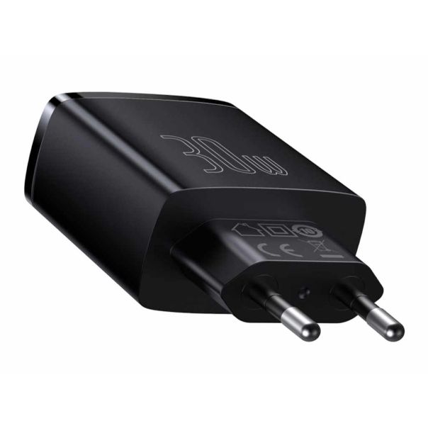 BASEUS Punjač Compact 30W 2*Usb A/1*Type C, crna - CCXJ-E01