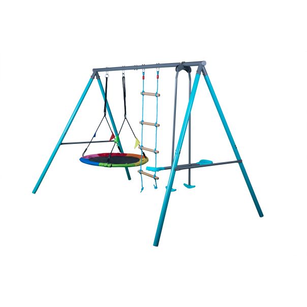 Set za dvorište merdevine, gnezdo i ljuljaška 263x 185x 185cm - CD-S019
