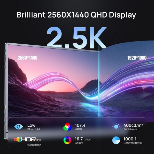 Eksterni prenosni monitor Arzopa Z3FC (sa futrolom) 16,1 inch Grey 2K sRGB100 180hz - EP3055770
