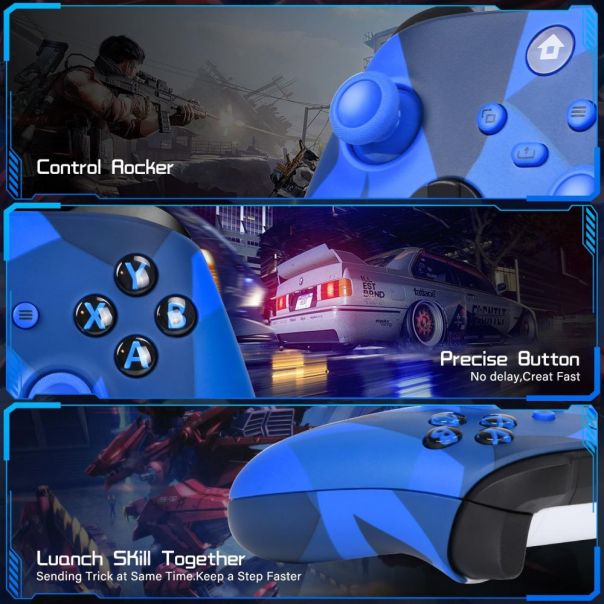 Joypad WIFI kontroler za XBOX One, XBOX X series, PC Windows, PS 3 mermerno plava - 214000