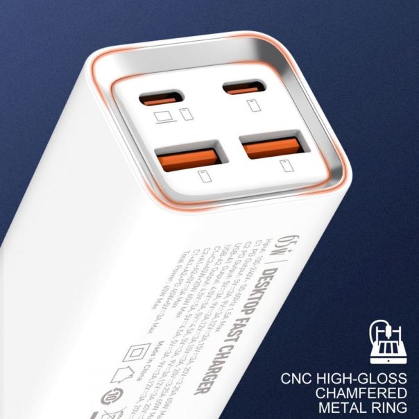 Kucni punjac LDNIO A4610C, QC4+, PD3.0, PPS, 65W beli - EP2763339