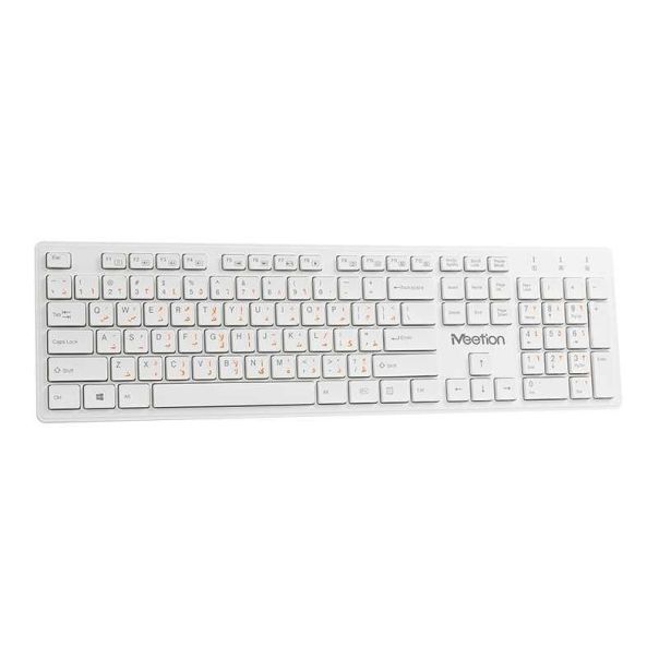 MEETION WK841 BEŽIČNA 2.4GHZ SILENT Tastatura, BELA - EP3251562