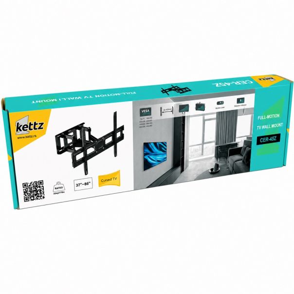 KETTZ CER–45Z Zglobni Nosač za TV 37–86, 35 kg - 1-0011