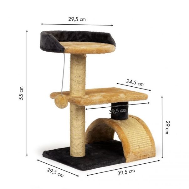 PETSI Češko za mačke sa visećom igračkom brown - KF81002 BROWN
