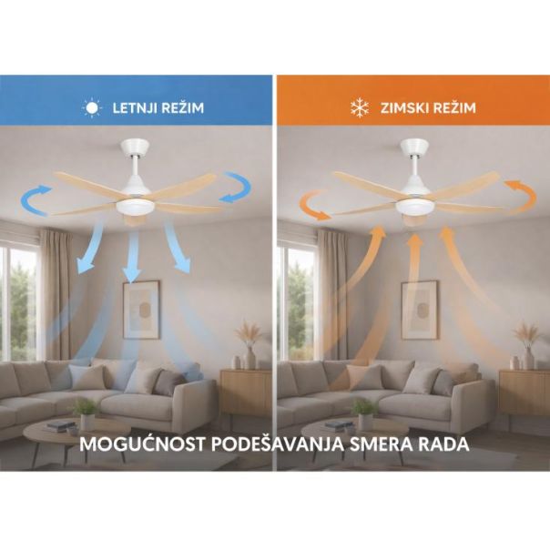 PROSTO Plafonski ventilator CFB5605L-5-50WH - EP3159033