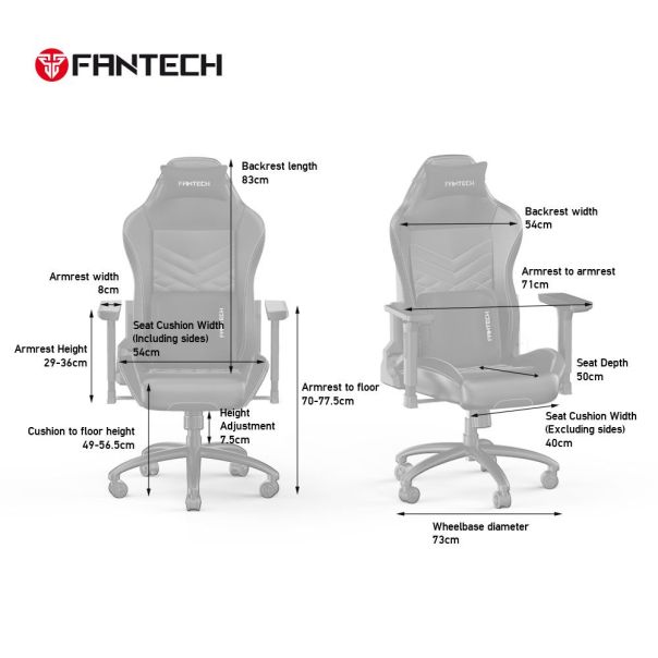 Stolica Gaming Fantech Ledare GC-192 siva - 99923