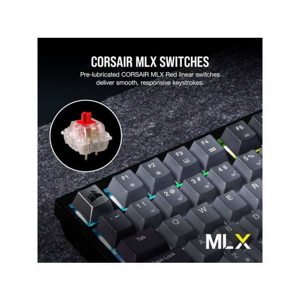 CORSAIR Bežična gejmerska tastatura K65 Plus, crna - CH-91D401L-NA