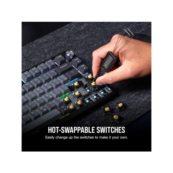 CORSAIR Bežična gejmerska tastatura K65 Plus, crna - CH-91D401L-NA