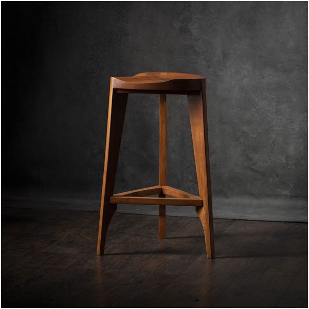 MEDA FURNITURE Drvena barska stolica Terca Trešnja - TresTerIzd35