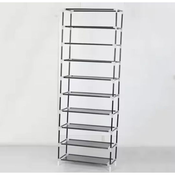 Cipelarnik sa 9 nivoa, platneni, Sivi - CHEP011