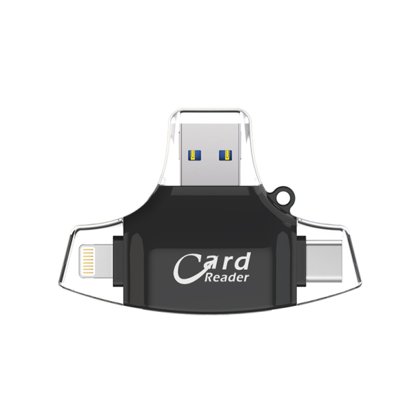 Čitač kartica SD microSD na Type C Lightning USB 2.0 JWD-84 crni - 91949-1-1
