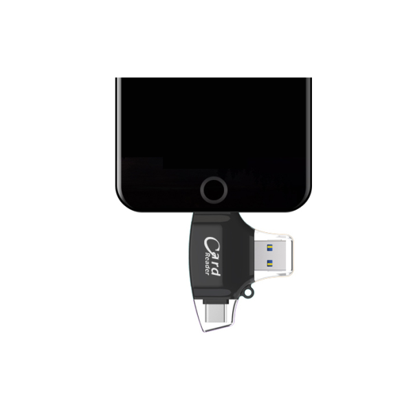 Čitač kartica SD microSD na Type C Lightning USB 2.0 JWD-84 crni - 91949