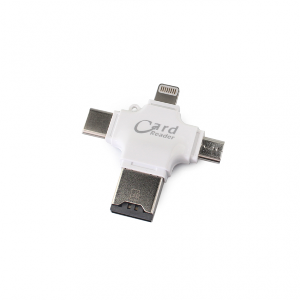Citac kartica za iPhone + Type C + micro USB + USB - 67351