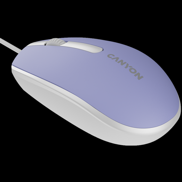 CANYON Wired optical mouse with 3 buttons, DPI 1000, with 1.5M USB Mountain lavender - CNE-CMS10ML