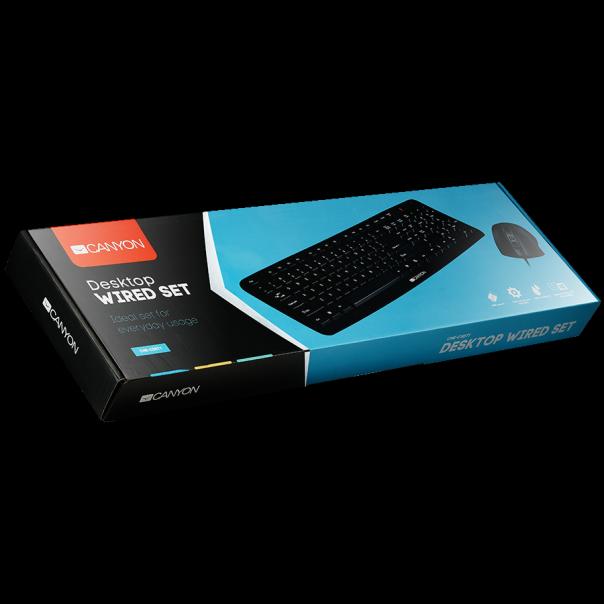 CANYON USB standard KB, 104 keys, US (CNE-CSET1-AD) - CNE-CSET1-AD