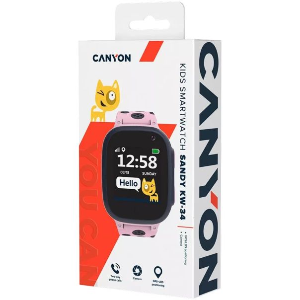 CANYON Pametni sat Sandy KW-34, roza - CNE-KW34PP