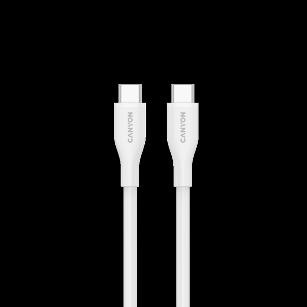 CANYON Kabl CC60SC10 C-C 60W 1m, bela - CNS-CC60SC10W