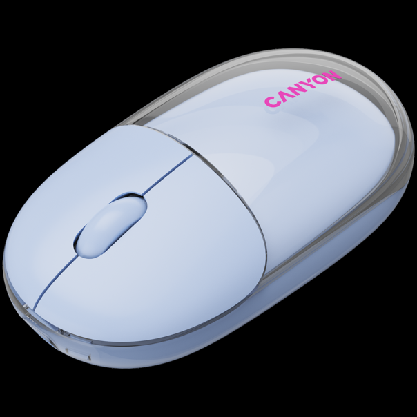 CANYON mouse OnClick 24 BT/ Wireless Transparent/Blue - CNS-CMSW24BL