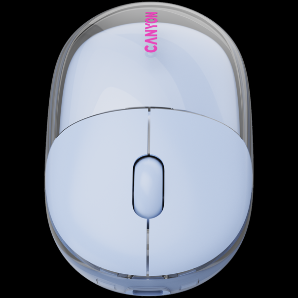 CANYON mouse OnClick 24 BT/ Wireless Transparent/Blue - CNS-CMSW24BL