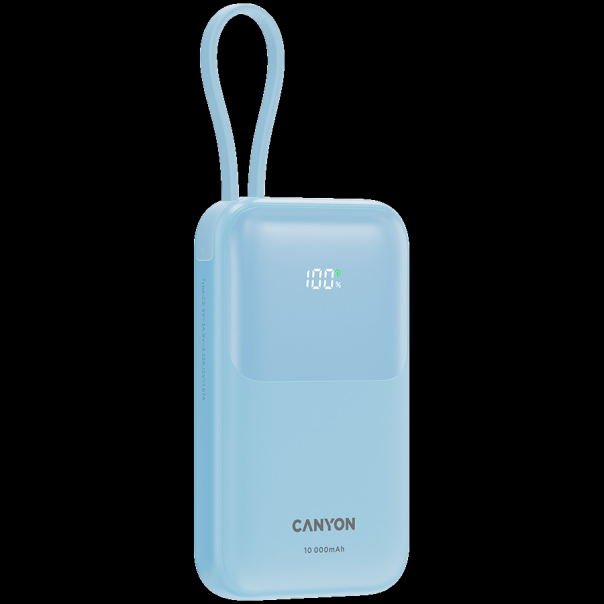 CANYON Power bank OnPower 101 sa kablom 10000 mAh PD22.5W, plava - CNS-CPB101BL