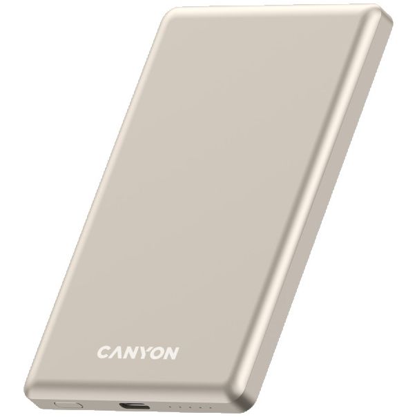 CANYON Power bank OnPower 505 slim Magsafe 5000 mAh PD20W, bež - CNS-CPB505BE