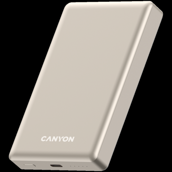 CANYON Power bank OnPower 510 slim Magnetic 10000 mAh PD20W, bež - CNS-CPB510BE