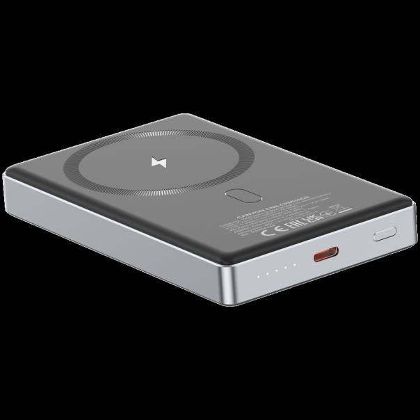 CANYON Power bank OnPower 510 slim Magnetic 10000 mAh PD20W, siva - CNS-CPB510DG