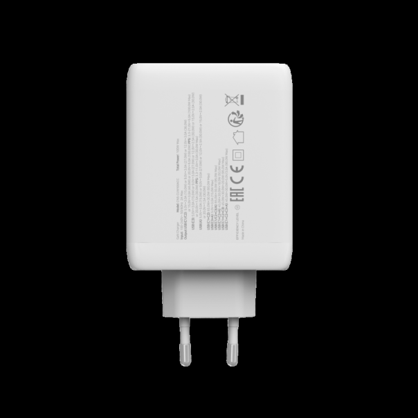 CANYON Punjač CU100ACC GaN 100W 3xPD 1xQC, bela - CNS-CUW100ACC