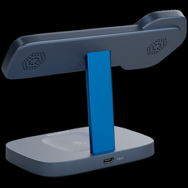 CANYON Wireless charging station Hexagon 310 3in1, siva/plava - CNS-WCS310DGBL