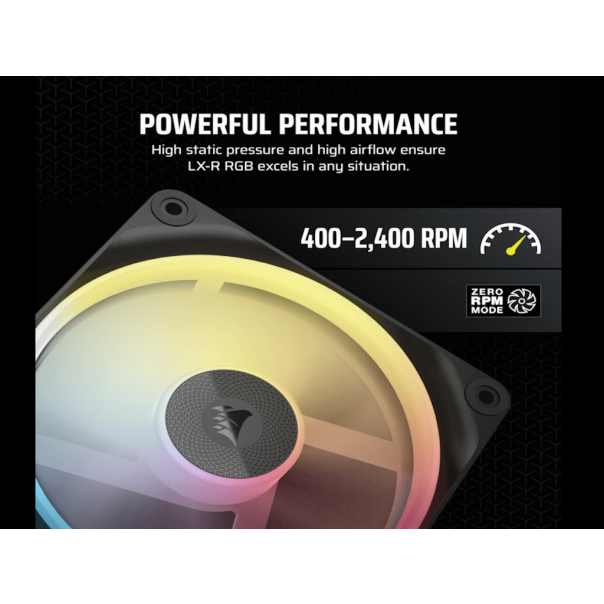 CORSAIR Kuler za PC iCUE Link LX120-R/RGB 120mm single, crna - CO-9051049-WW