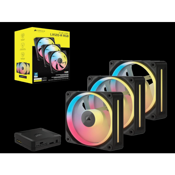 CORSAIR Kuler za PC iCUE Link LX120-R/RGB 120mm triple, crna - CO-9051050-WW