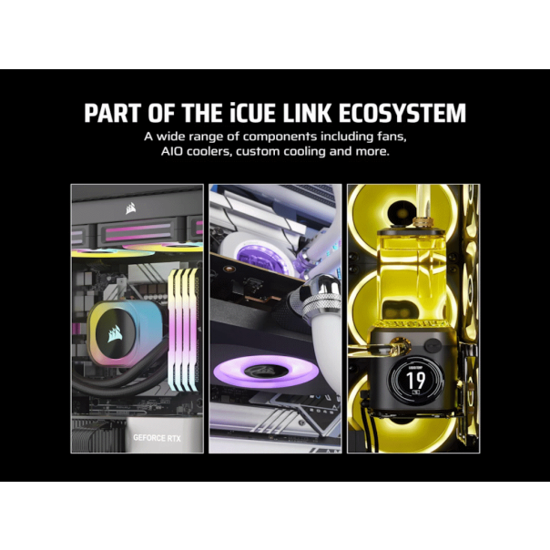 CORSAIR Kuler za PC iCUE Link LX120-R/RGB 120mm triple, crna - CO-9051050-WW