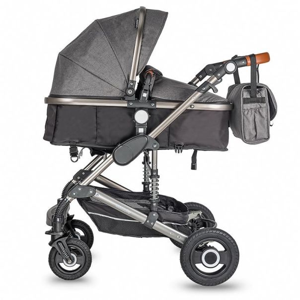 Coccolle Siyana Kolica za Bebe 3u1 - Siva - 10210-1