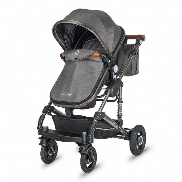 Coccolle Siyana Kolica za Bebe 3u1 - Siva - 10210-1