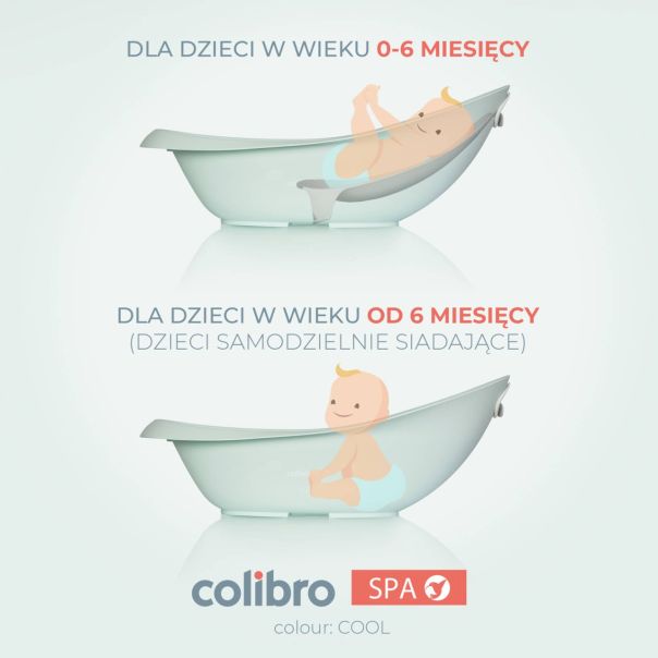 COLIBRO kadica za kupanje bebe 2u1 Spa cool, zelena - WA-CO-SPA-CO