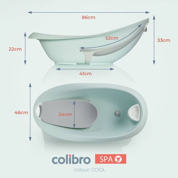 COLIBRO kadica za kupanje bebe 2u1 Spa cool, zelena - WA-CO-SPA-CO