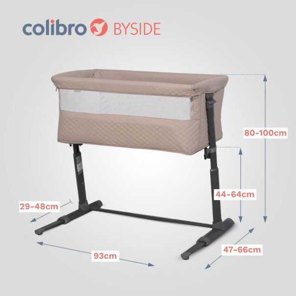 COLIBRO Kolevka za bebe Byside taupe - L-CO-BYSIDE-TA