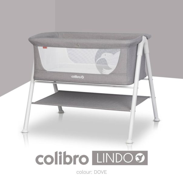 COLIBRO Kolevka za bebe Lindo dove, siva - L-CO-LINDO-DO