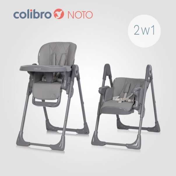 COLIBRO Hranilica za bebe 2u1 Noto onyx, tamnosiva - KR-CO-NOTO-ON