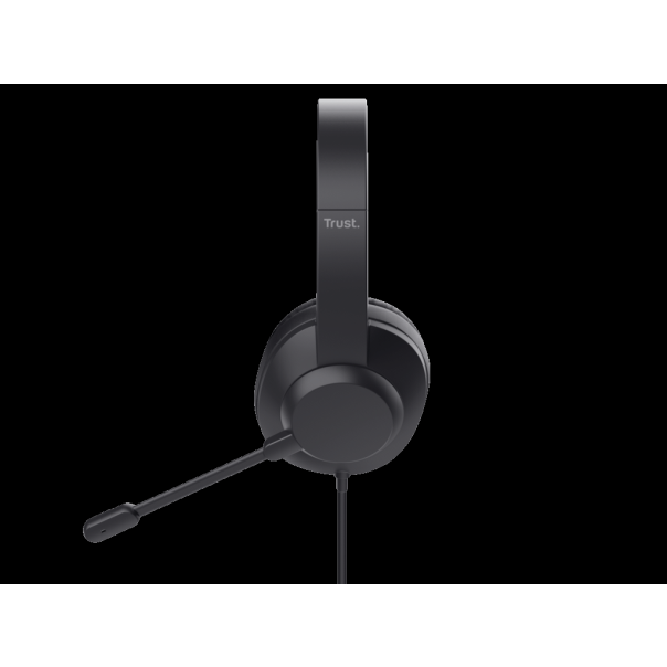 Slušalice TRUST AYDA MAX USB HEADSET/USB-C, USB-A/crna - EP3002372