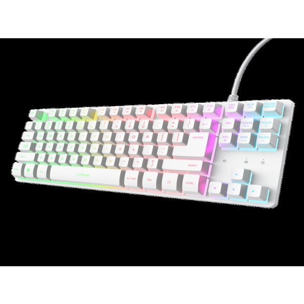 Tastatura TRUST GXT833 THADO žicna/RGB/TKL/gaming/bela - EP2896023