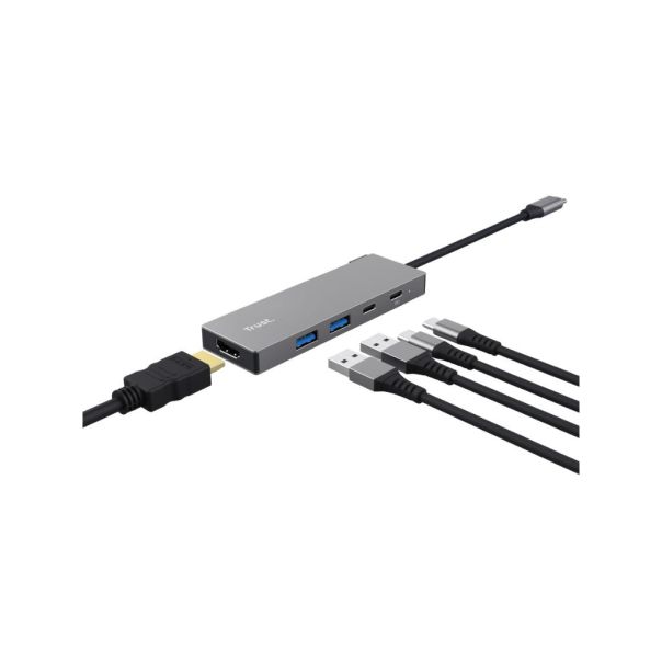 Adapter TRUST DALYX 5-IN-1 MULTIPORT/alu/siva - EP2896029