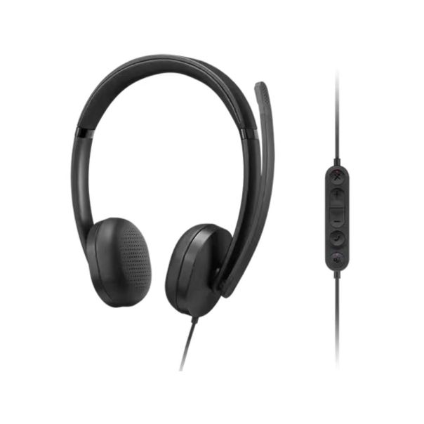 Slušalice LENOVO VoIP Headset 5000 žicne /USB-C+adapter USB-A/ Teams/crna - EP2950538