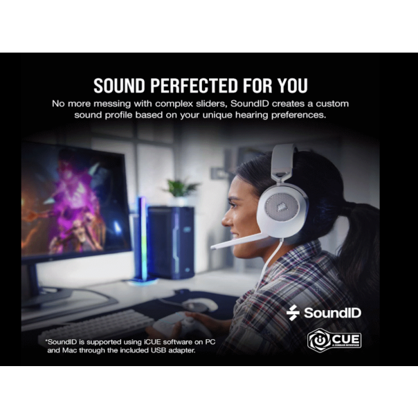 Slušalice CORSAIR HS65 SURROUND ŽICNE/CA-9011271-EU/bela - EP2950553
