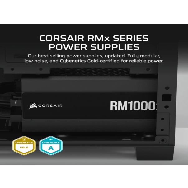 Napajanje CORSAIR RMX RM1000x 1000W/modularno/ATX 3.1/GOLD/crna (EU) - EP2940577