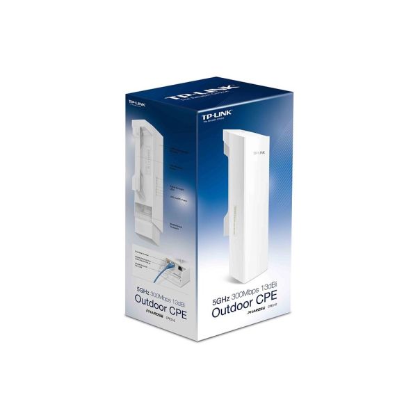 TP LINK Antena Outdoor 5GHz 300Mbps Wi-Fi 13dBi, 23dBm, 10+ km - CPE510 - 47784